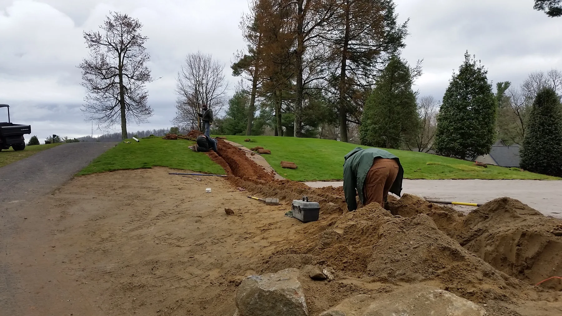 Irrigation line installation