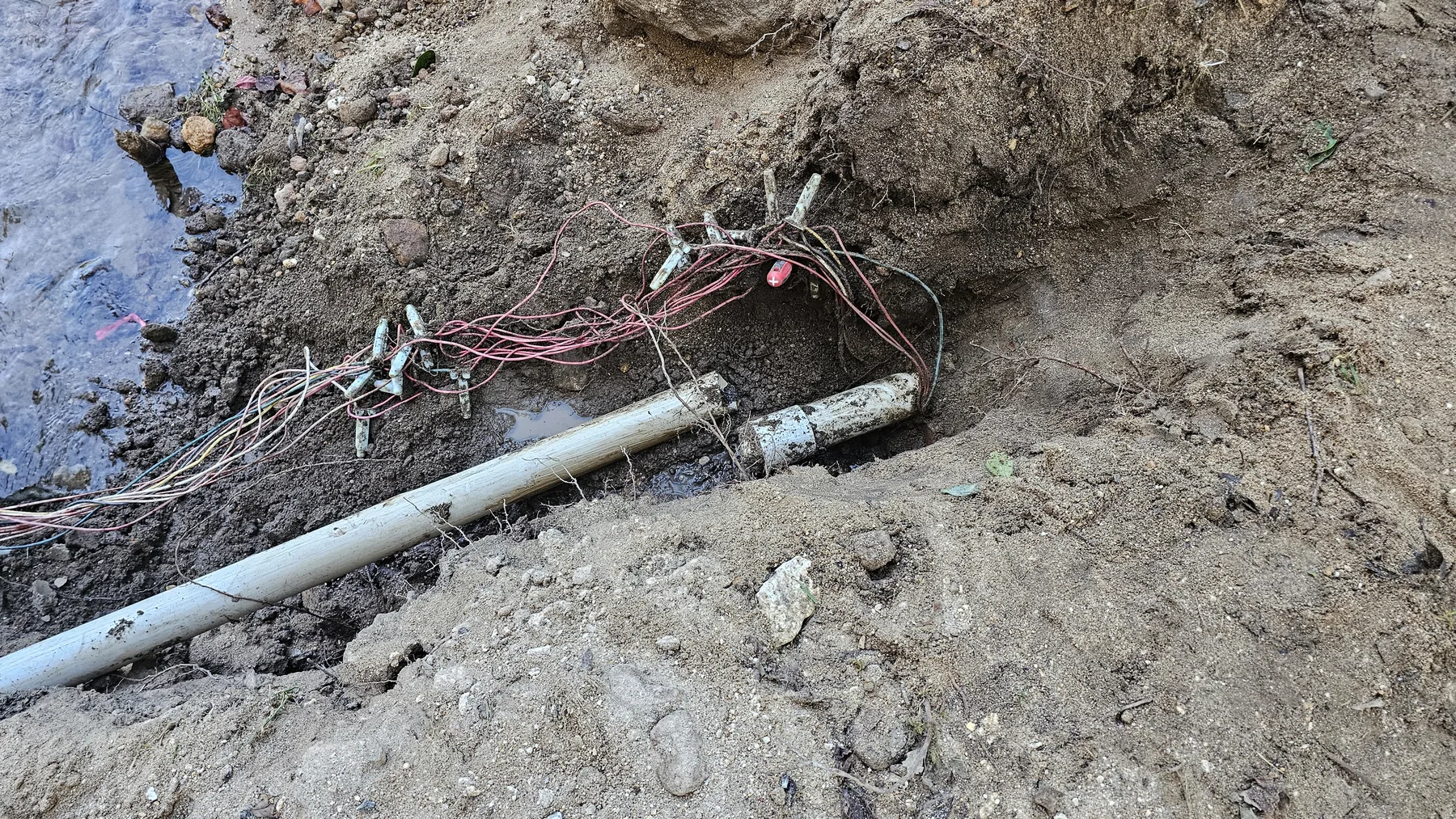Irrigation wire problem