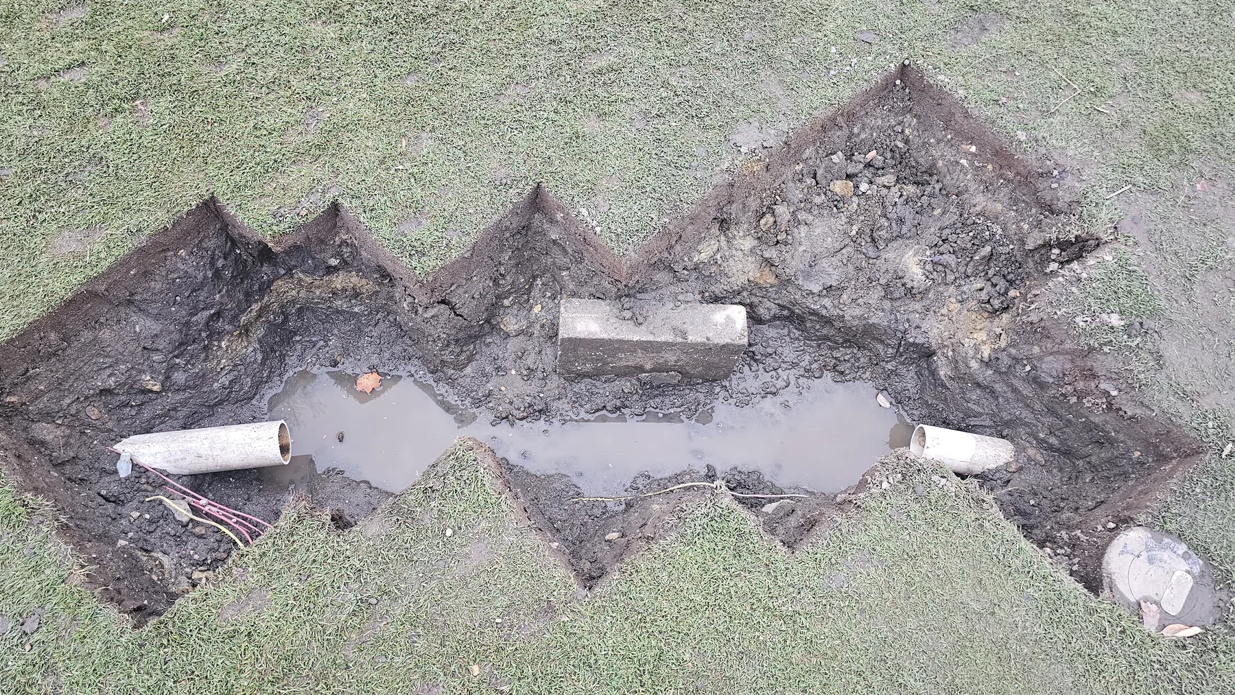 Irrigation trench repair