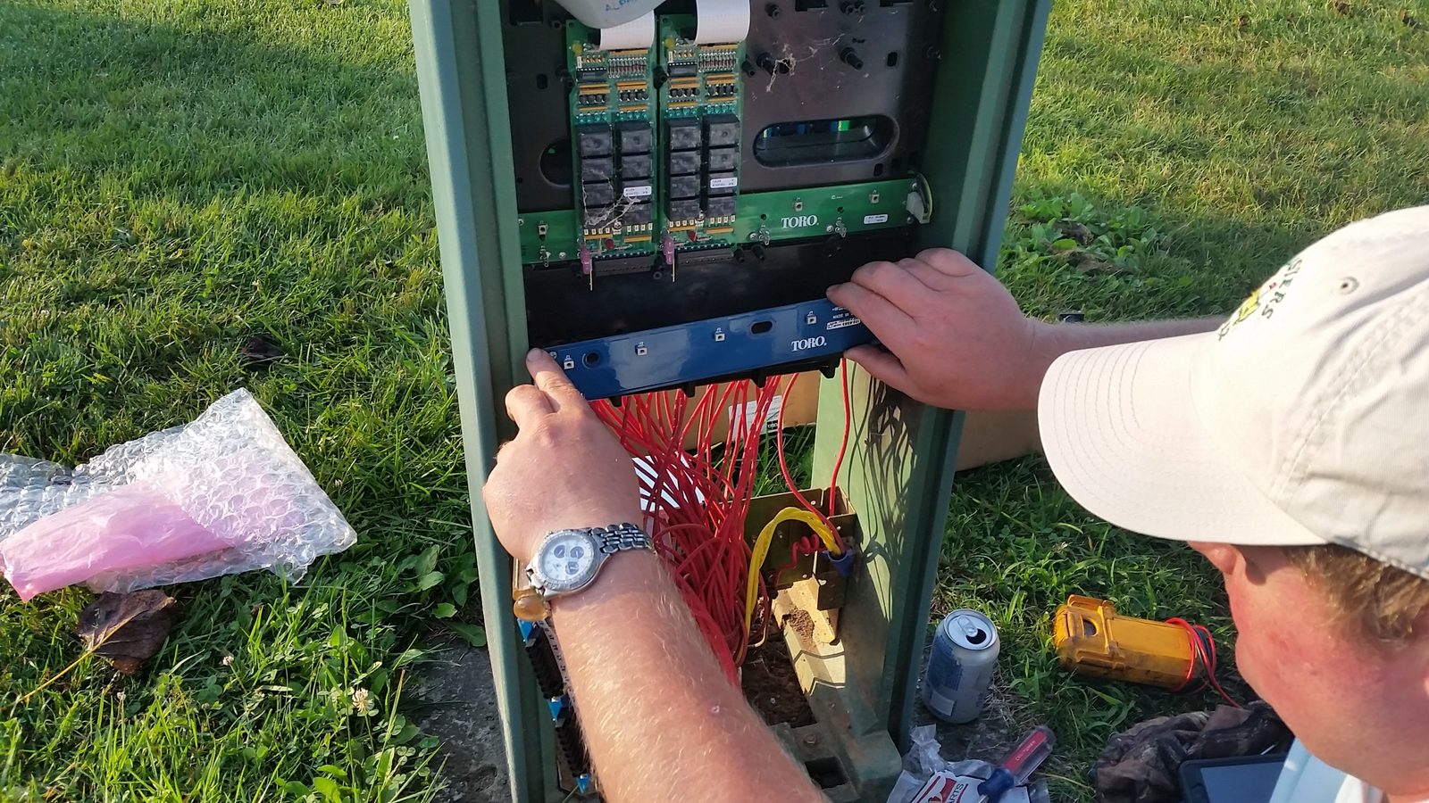 Irrigation controller wiring repair