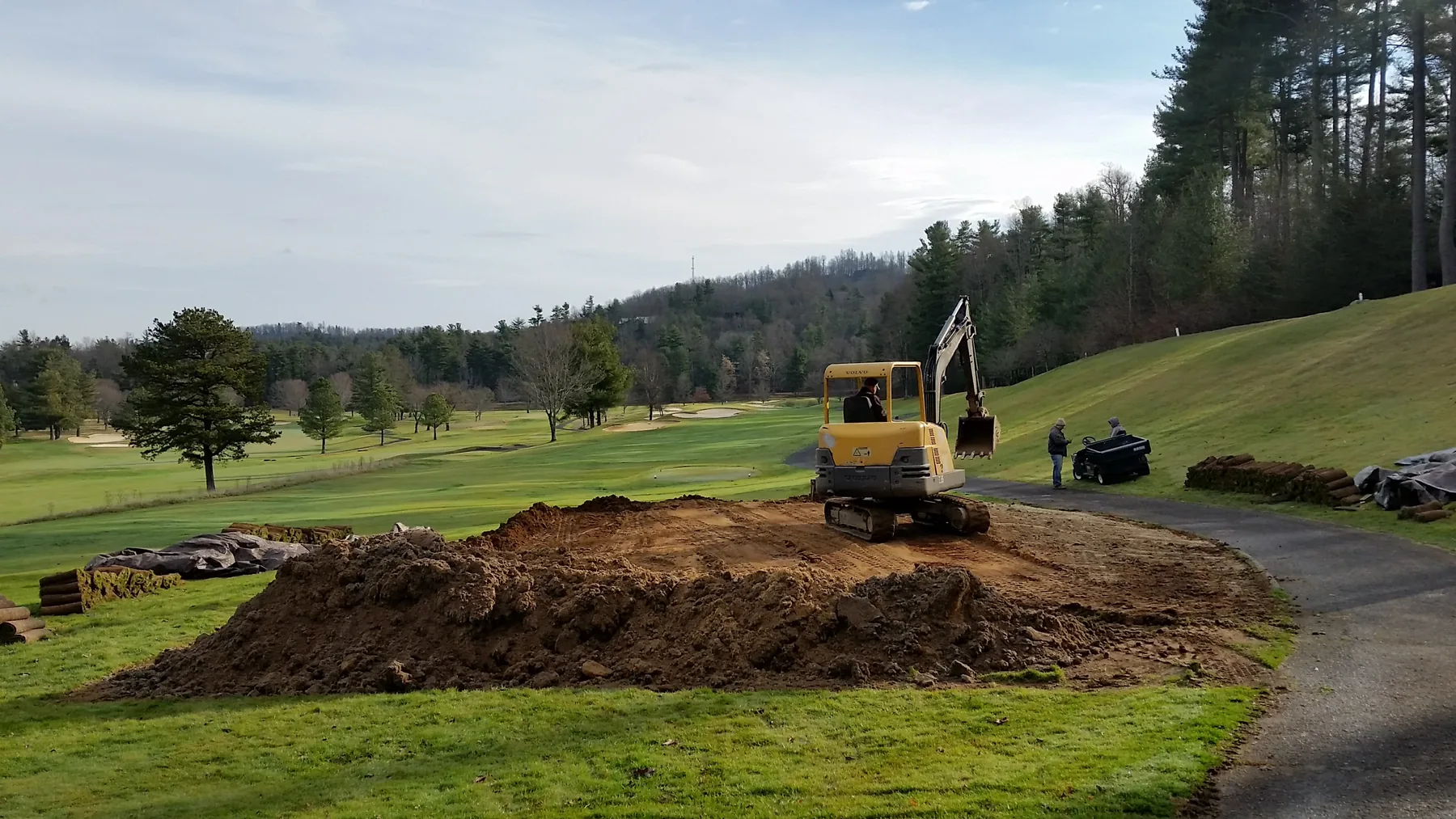 Excavator opens tee
