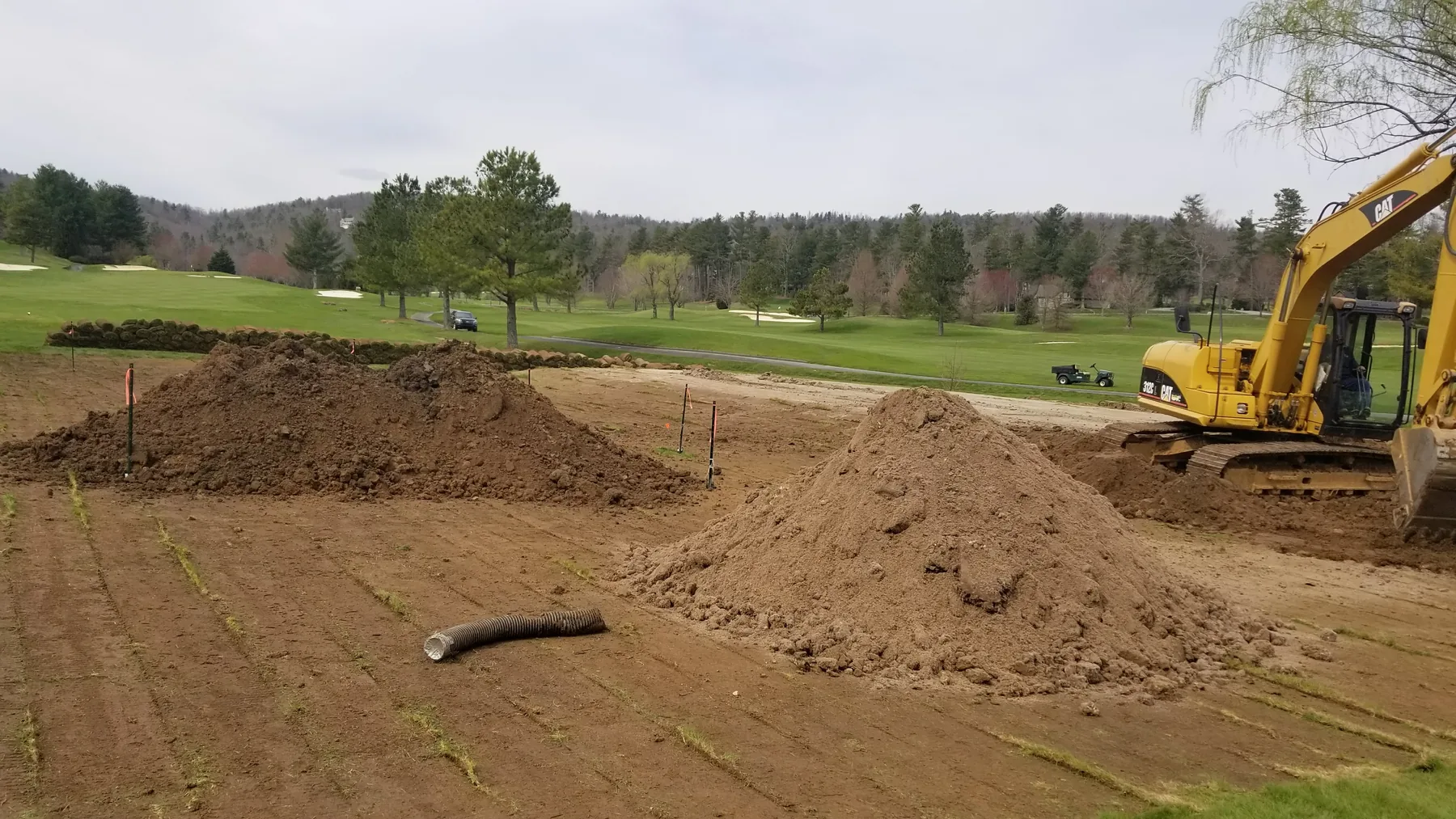 Excavator and material